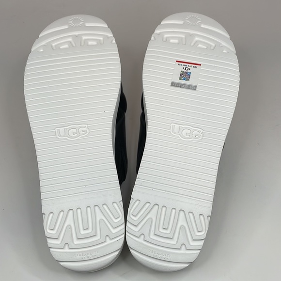 New Women’s UGG Black Zayne Crossband Platform Leather Slide Ons Size 9 - Picture 8 of 12